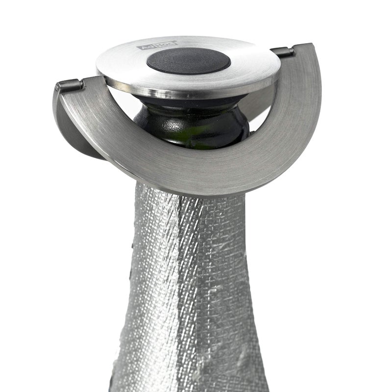 AdHoc Champ Champagne Stopper - Leakproof Bottle Topper Gadget - Low-Profile Champagne Saver with Tight Vacuum Seal - Image 1